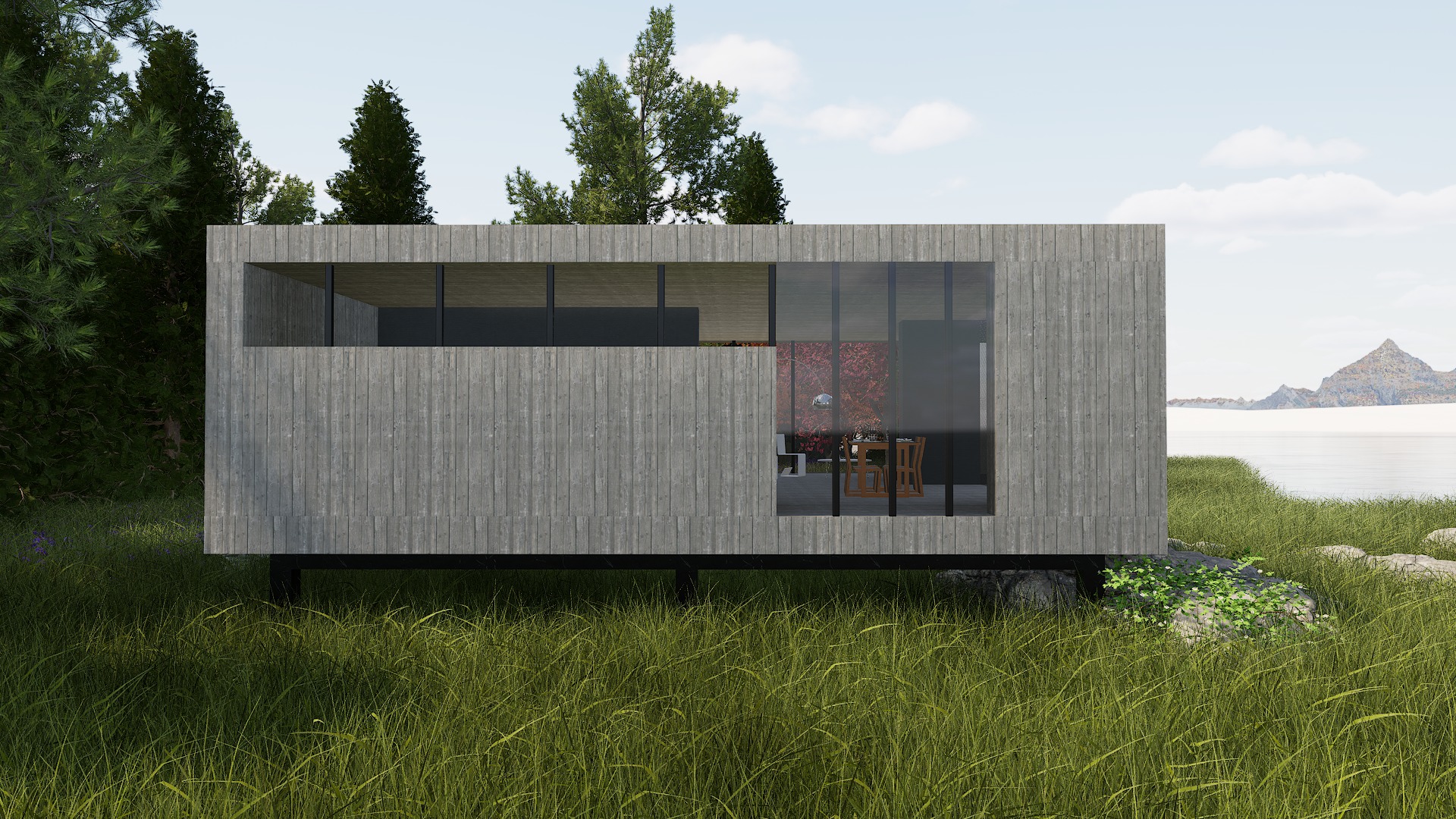 REFLECTION HOUSE - REAR VIEW